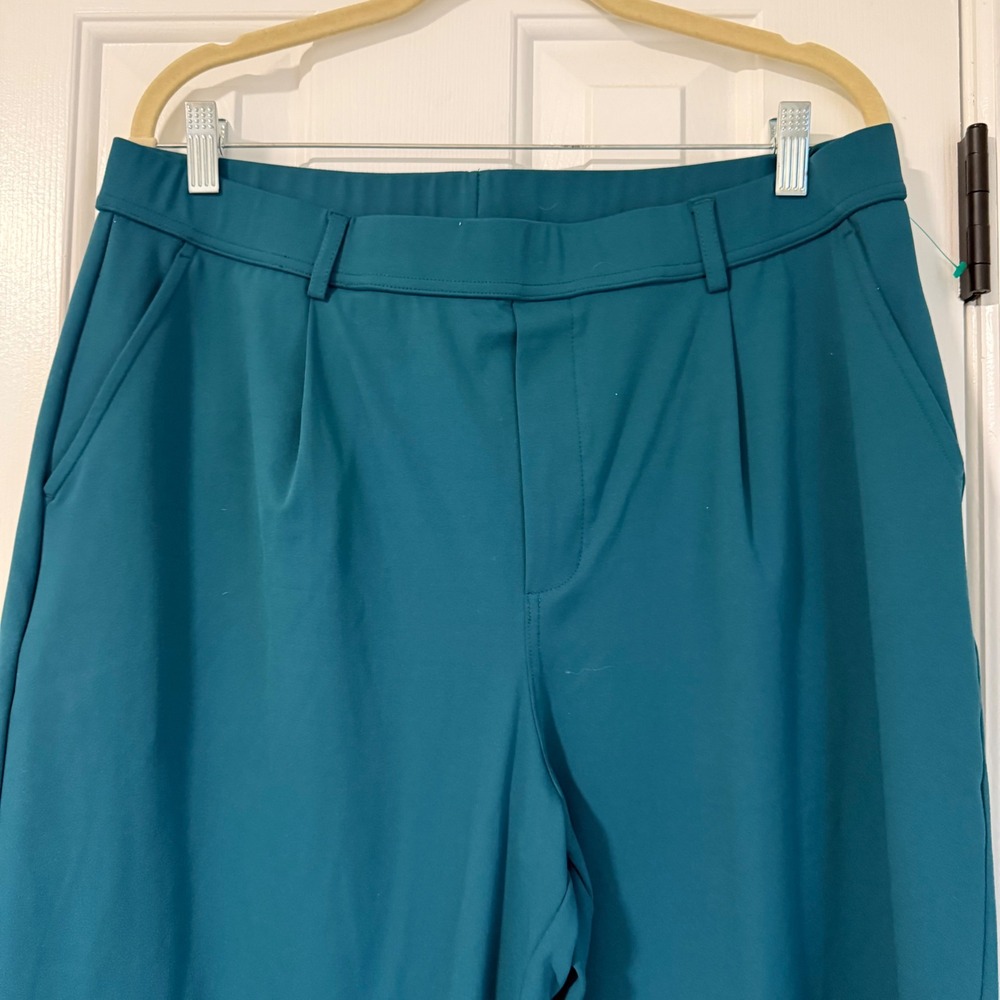Halara Teal Dress Pants sz XL stretchy elevated basic sweatpants Comfy Trouser